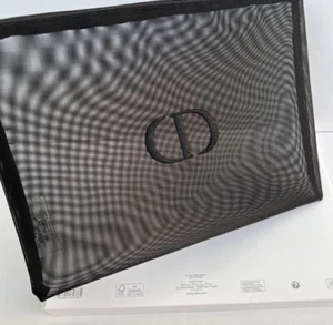 【SAVE15%】 Christian Dior Novelty pouch JAPAN black mesh case purse bag clutch - Picture 1 of 4