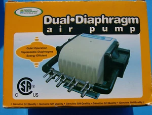 General Hydroponics Dual Diaphragm Air Pump High Output 320 GPH NEW - Picture 1 of 7