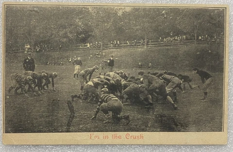Circa 1907 University Of Tennessee Football Team In Action Postcard Very Rare Cover