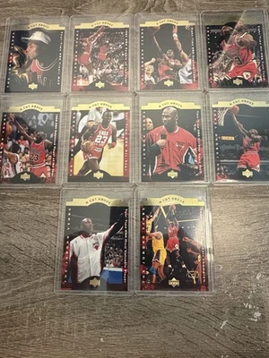 Juego de 10 cartas 1996-97 Upper Deck Collector’s Choice A CUT ABOVE: THE JORDAN YEARS Foto 1 de 2