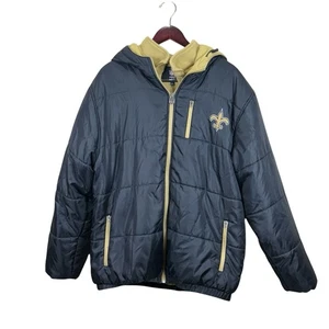 New Orleans Saints Winter Coat with Hood  and Removable Liner (2 Coats in 1) Lg - Picture 1 of 7
