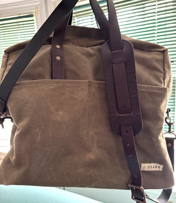 J. STARK Catawba Weekender BROWN waxed canvas bag - Excellent Condition - Image 1 of 4