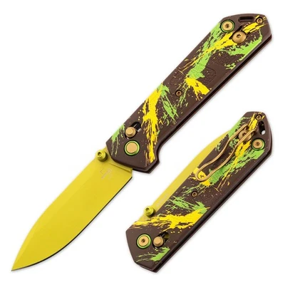 BÖKER PLUS® Kihon Dubai Chocolate EDC Taschenmesser D2 Crossbar Lock - 01BP0038