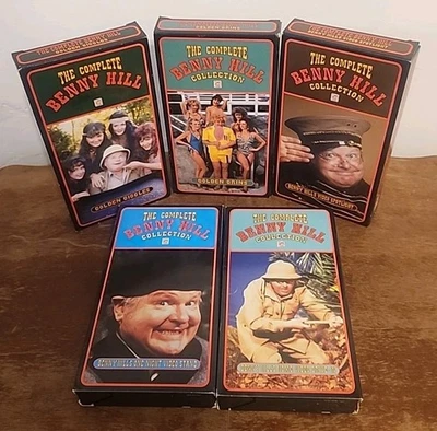 VTG The Benny Hill Collection (5) VHS tapes British Comedy Pre-owned 1981-1989 - Image 1 of 4