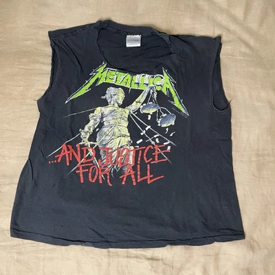 Vintage 1988 Distressed Metallica And Justice For All Brockum Made In USA Large - Image 1 of 4