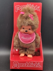 Bavaglino Monchhichi classico 20 cm rosa bambina - Foto 1 di 5