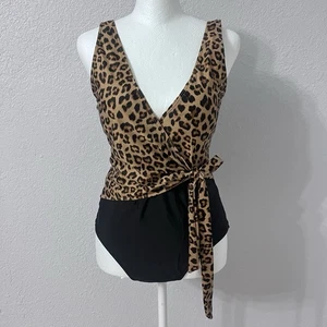 Summersalt perfekter Wickel-Einteiler Badeanzug Damen Größe 8 Leopard Badeanzug - Bild 1 von 15