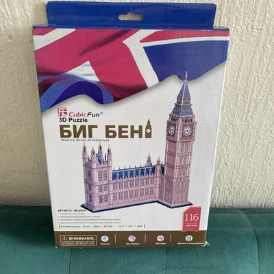 Big Ben UK 3D Puzzle  Model 117 Pieces MC087h, BRAND NEW Russian edition Toy - Image 1 of 3