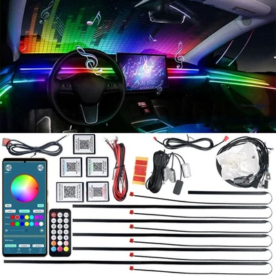 Symphony RGB Car Atmosphere Interior LED Acrylic Guide Fiber Optic Ambient Light Foto 1 de 4