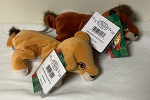 Disney Store The Lion King Simba's Pride Mini Bean Plush Kiara & Kovu NWT - Picture 1 of 8