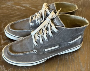 Men's Sperry Top-sider Chukka Gray Suede High-top Sneakers Shoes 10.5 - Picture 1 of 6