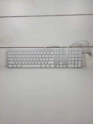 Apple A1243 Wired Mac Standard USB Keyboard With Numeric Keypad White - Image 1 of 4