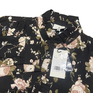 NWT Tuckernuck Midnight Garden Floral Print Tencel Linen Midi Dress Size L - Picture 1 of 9