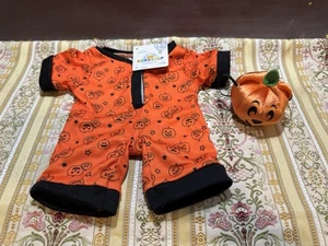 Build A Bear Workshop Pumpkin Sleeper Pajamas New with Tag Pumpkin Plush LOT - Picture 1 of 10