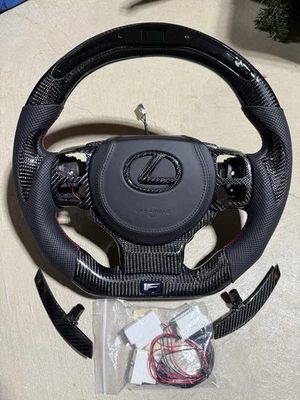 Руль из углеродного волокна подходит для Lexus Is300 Is350 RCF 2014-25 годов выпуска с дисплеем - Изображение 1 из 4