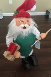 Annalee 20" Santa Felt Doll Snow Fun Workshop Santa Christmas Display - Picture 1 of 4