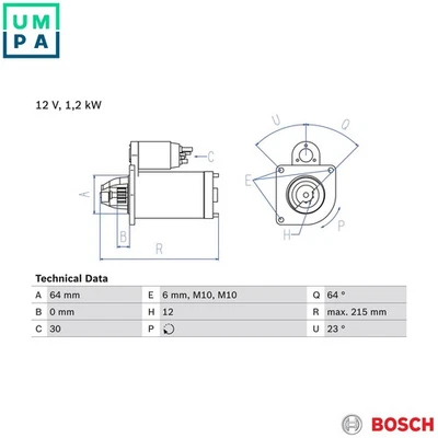 STARTER 0 986 025 180 FOR RENAULT CLIO/IV/Hatchback/Van/MIO CAPTUR SCENIC/III - Image 1 of 4