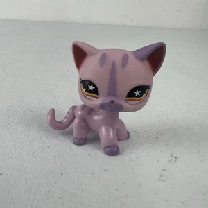 Autentico gatto a pelo corto a righe viola LPS Littlest Pet Shop #933 - Foto 1 di 3