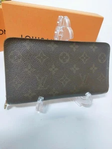 Gebrauchte LOUIS VUITTON lange Geldbörse Monogram Zippy braun mit Box für Damen - Bild 1 von 10