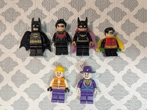 LEGO BATMAN MINIFIGURE LOT OF 6 BATFAMILY NIGHTWING, ROBIN, BATGIRL, JOKER, GOON - Picture 1 of 7