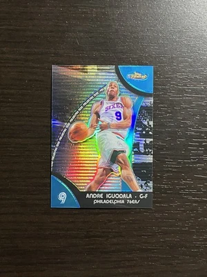 REFRACTOR ANDRE IGUODALA 2007-08 Topps Finest Blue/199! Tarjeta #19 Philadelphia Foto 1 de 2