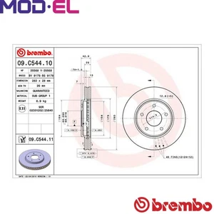 2x BRAKE DISC 09.C544.11 FOR NISSAN LEAF NV200/Van/EVALIA/Bus - Picture 1 of 9