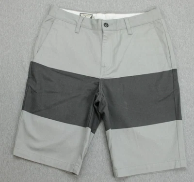 Volcom Shorts Mens 31 Gray Block Cotton Blend 11" Inseam Vmonty Skateboard Y2K - Image 1 of 4