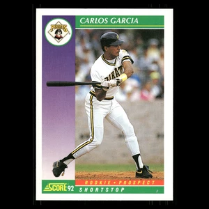 Tarjeta de béisbol Carlos Garcia novato #821 1992 puntuación de los Piratas de Pittsburgh MLB - Imagen 1 de 3