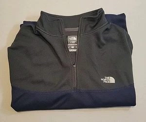 North Face Flight Series Mens Large Blue Grey Long Sleeve 1/4 Zip - Picture 1 of 9