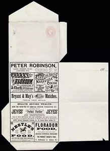 Busta pubblicitaria rosa 1880 1d pubblicità multiple mezzo penny lettera inserto postale - Foto 1 di 5