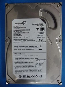 Seagate 160GB SATA Hard Drive ST3160812AS, 5LS, WU, PN 9BD132-520, FW 3.AAE - Picture 1 of 3