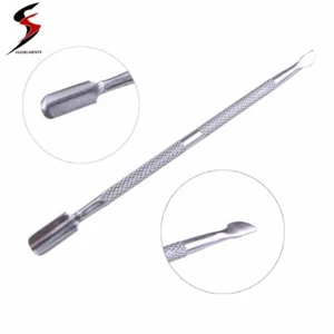 CUTICLE PUSHER Professional Stainless Steel Tool Dual Manicure Gel Polish Clean - Picture 1 of 8