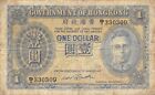 Hong Kong  $1  ND. 1940  P 316  Series  B/1  Kg. G. VI  Circulated Banknote Z1