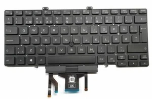 DELL 6N4P3 Latitude 7400 5400 5401 5410 Danish Dual Pointing Backlit Keyboard - Picture 1 of 1