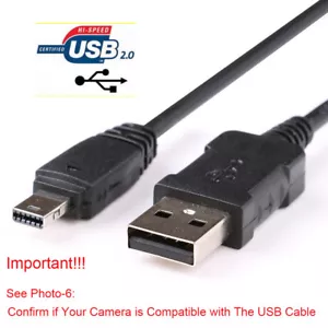 USB-Kabel für Casio Exilim Kamera EX-FC300S EX-FC400S EX-FH20 EX-FH25 EX-FH100 - Bild 1 von 6