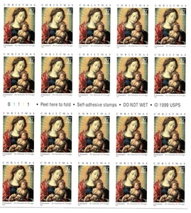 US Scott #3879a 37c Madonna - Christmas [20] MNH  - Picture 1 of 2