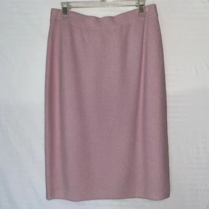 $265.00 St. John Collection Women Elastic A-Line Midi Skirt Pink Color Size 12 - Bild 1 von 9
