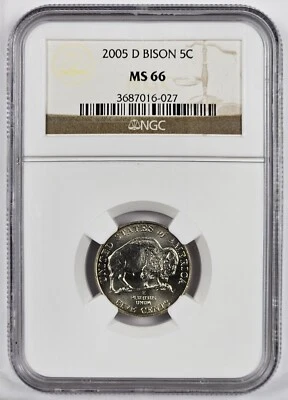 2005 D Jefferson Nickel *** NGC MS 66 *** Bison - Image 1 of 2