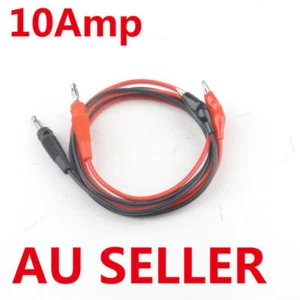 10A ATTEN Alligator Multimeter Power Supply Test Leads 4mm banana plug Clips AU - Picture 1 of 1
