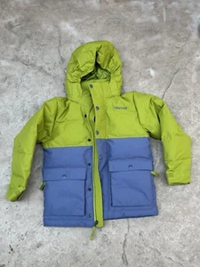 MARMOT BOY'S FORDHAM DOWN JACKET Storm/Cilantro Small # M14605 Used Read* - Picture 1 of 15