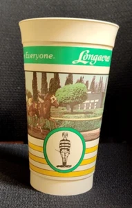 Vintage Longacres racetrack plastic drinking cup Renton WA. horse racing 7" high - Picture 1 of 3