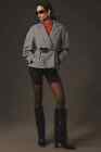 Nwt Anthropologie Maeve Sculpted Hourglass Tweed Blazer Size S Black/white