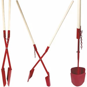 Handbagger 15-32 cm Erdlochausheber Gr.2 Lochspaten Erdlochschaufel m. Holzstiel - Afbeelding 1 van 10