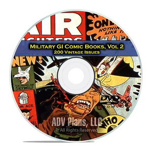Military, Air Fighters, Soldiers of Fortune, Frogman, Golden Age Comics DVD D13 - Picture 1 of 12