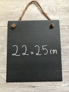 Handmade Natural Slate Chalkboard Large Message Memo Shabby Chic Wedding - Picture 1 of 6