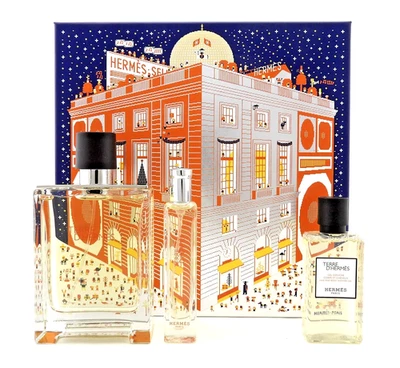 Terre D'Hermes por Hermes 3,3 oz y 15 ml EDT + 1,4 oz gel de ducha. Juego Hombre Nuevo Foto 1 de 4