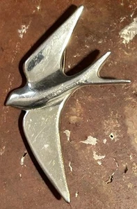 Vintage Retired James Avery Bird In Flight Dove Pin Brooch Sterling Silver - Picture 1 of 3