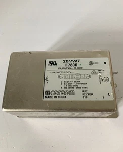 Corcom RFI Filter J18 20VW7 F7806 250V 20A - Picture 1 of 2