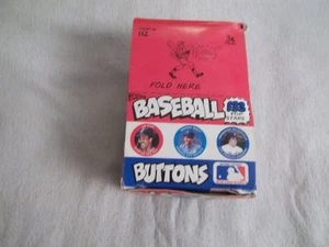 COMPLETE BOX of 36 Baseball Buttons Packs Fun Foods #112 FROM 1984 - Picture 1 of 5
