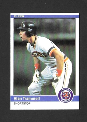 Fleer Set-break 1984 # 91 Alan Trammell Detroit Tigers Hof casi nuevo Foto 1 de 2